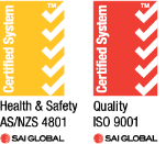 Health and safety and Quality logos
